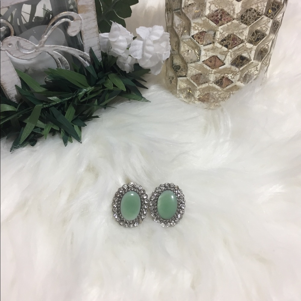 Blue/Green Stone Earrings